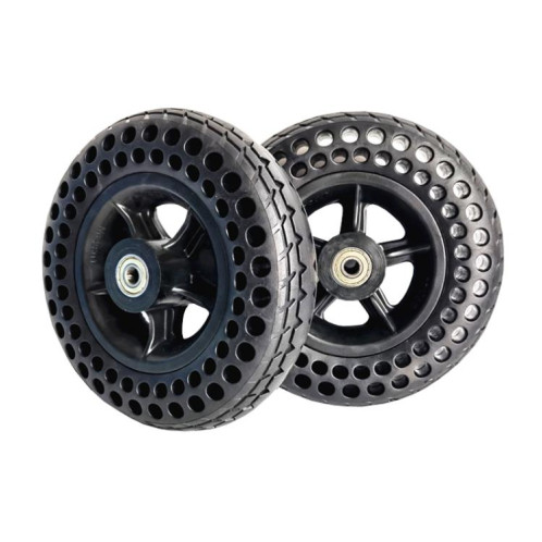 Roues avant de fauteuil roulant électrique 7 x 2 7 pouces, pneus pleins en nid d'abeille sans pneumatique, ensemble complet de roues SH700170-05