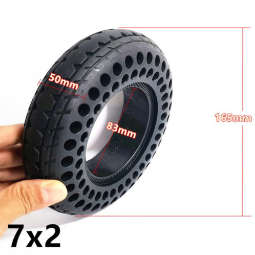 Pneu solide en nid d'abeille pour scooter électrique, 7 x 2,7 pouces SH75011113-05