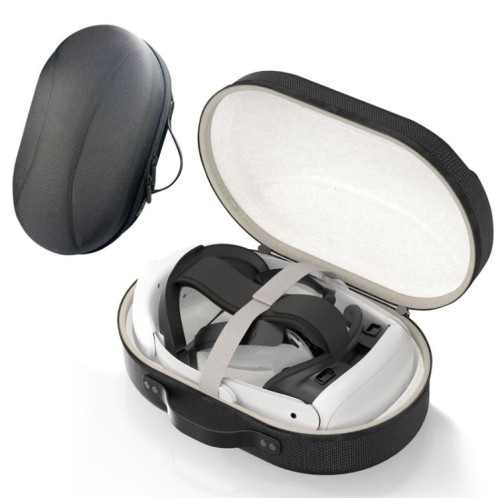 Étui de rangement rigide anti-pression en EVA pour lunettes de réalité virtuelle Meta Quest 3 (noir) SH601B1516-09