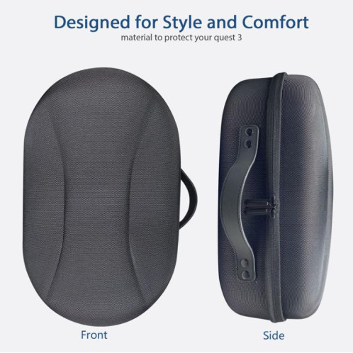 Étui de rangement rigide anti-pression en EVA pour lunettes de réalité virtuelle Meta Quest 3 (gris clair) SH601C961-09