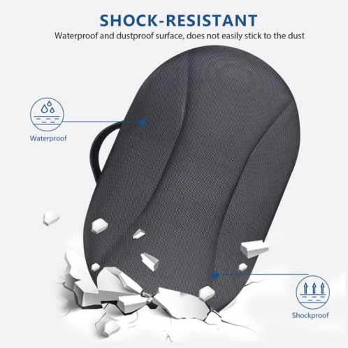 Étui de rangement rigide anti-pression en EVA pour lunettes de réalité virtuelle Meta Quest 3 (noir) SH601B1516-09