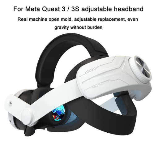 Bandeau réglable pour casque de réalité virtuelle Meta Quest 3/3S, sans pression faciale (noir et blanc) SH901A1936-010