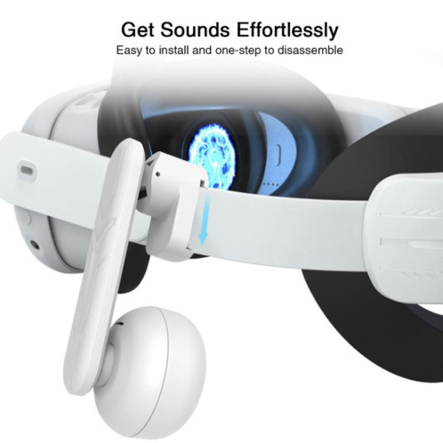 Casque indépendant Meta Quest 2/3, bandeau, haut-parleur haute fidélité, accessoire VR (blanc) SH401A1493-08