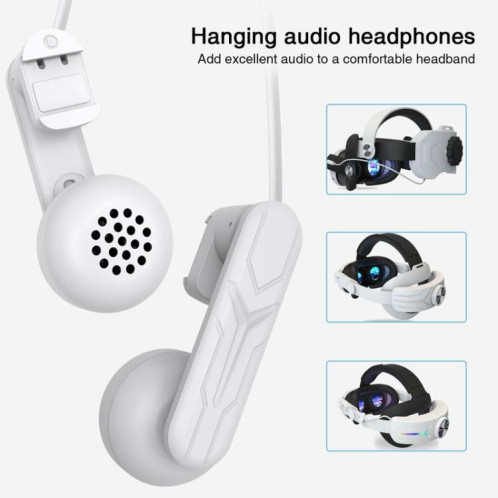 Casque indépendant Meta Quest 2/3, bandeau, haut-parleur haute fidélité, accessoire VR (blanc) SH401A1493-08