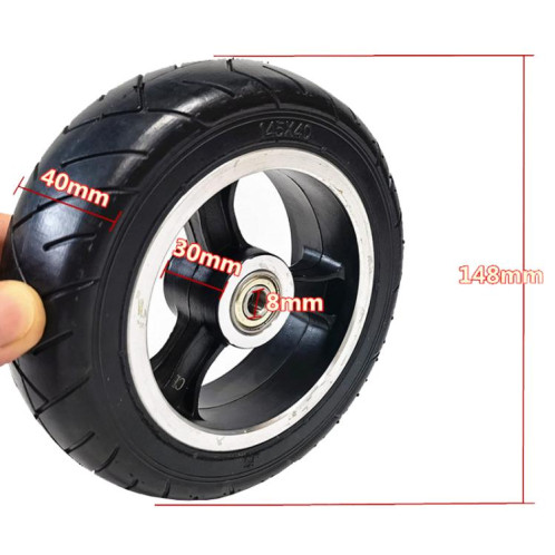 Roue arrière de scooter électrique 145 x 40 8 mm 6 pouces, pneu solide antidéflagrant SH8301221-05