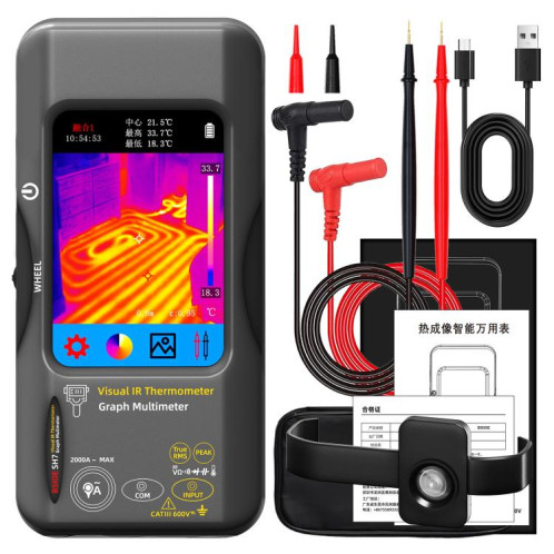 BSIDE SH7 Caméra thermique multimètre à objectif standard et macro Écran tactile portable Thermomètre haute précision SB8203408-013