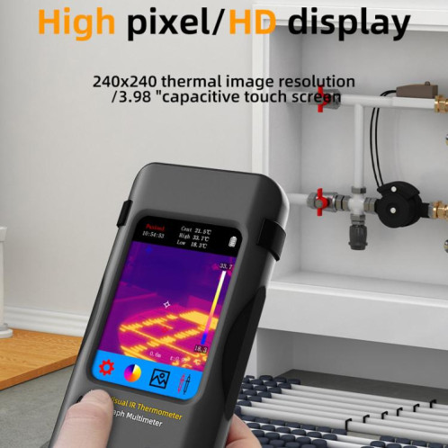 BSIDE SH7 Standard + Objectif macro + Bobine flexible Imageur thermique Multimètre Écran tactile portable Thermomètre haute précision SB82041646-013
