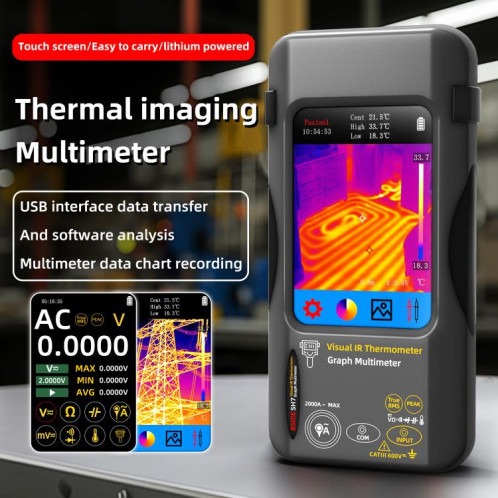 BSIDE SH7 Imageur thermique standard Multimètre portable Écran tactile Thermomètre haute précision SB82011446-013