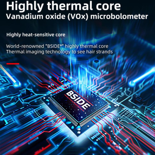 BSIDE SH7 Caméra thermique multimètre à objectif standard et macro Écran tactile portable Thermomètre haute précision SB8203408-013