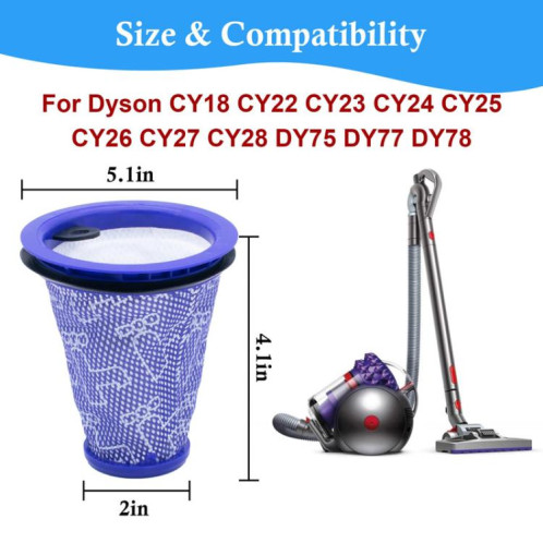 Filtre HEPA de remplacement pour aspirateur Dyson CY18 / CY22 / CY23 / CY24 / CY25 / DY75 / DY77 / DY78 (violet) SH501A770-08