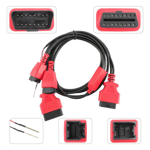 Adaptateur de câble connecteur Xtool FCA 12+8 pour Chrysler (noir et rouge) SX801A868-06