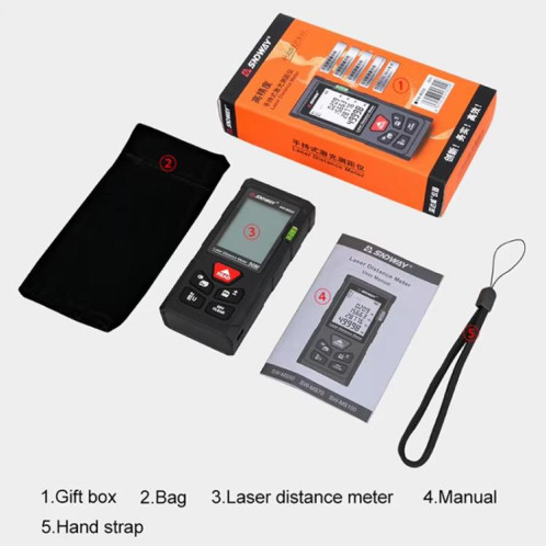 Télémètre laser SNDWAY SW-MS70 70 m, règle laser haute précision SS3702335-011