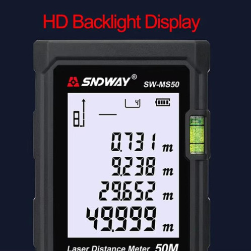 Télémètre laser SNDWAY SW-MS50 50 m, règle laser de haute précision SS3701855-011