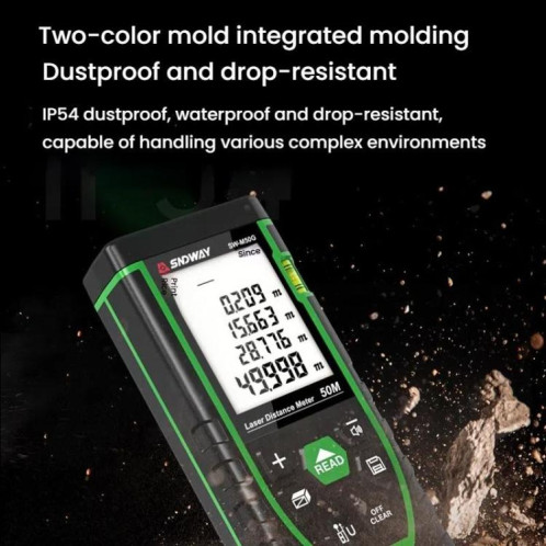 Télémètre laser vert SNDWAY SW-M100G 100 m pour intérieur et extérieur SS47031577-010