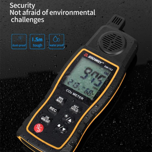 Détecteur de dioxyde de carbone portable SNDWAY SW-723, alarme de concentration de CO2 dans l'air intérieur des ménages SS13011276-010