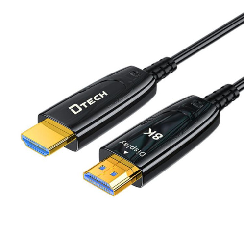 Câble fibre optique DTECH DT-HF8005 8K 60 Hz HDMI 2.1 Dolby Atmos, EARC pour PS5, Xbox, Home Cinéma, moniteur de jeu 3 m SD62021597-010