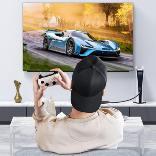 Câble fibre optique HDMI 2.1 8K 60 Hz DTECH DT-HF8005 Dolby Atmos, EARC pour PS5, Xbox, Home Cinéma, moniteur de jeu 2 m SD62011267-010