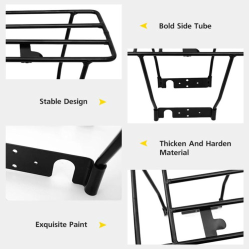 Porte-bagages arrière robuste pour trottinette Xiaomi M365 1S Pro (noir) SH901A1904-08