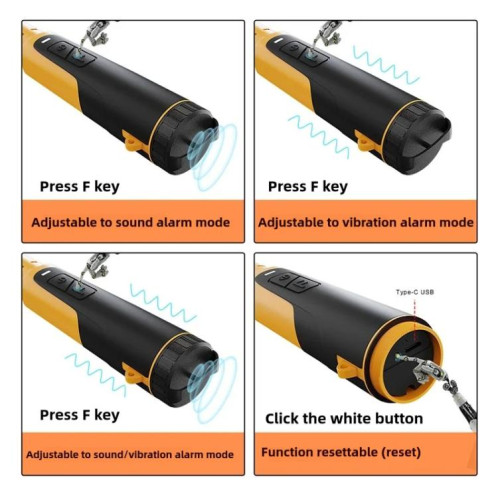 Détecteur de métaux portable 3 en 1 Goint IP960, détecteur d'or rechargeable et étanche à impulsions pour la chasse au trésor en extérieur SG99001206-09