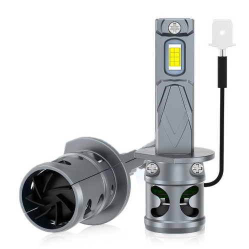 Lot de 2 mini ampoules LED pour phares de voiture, avec ventilateur de refroidissement (H1) SH601A557-08