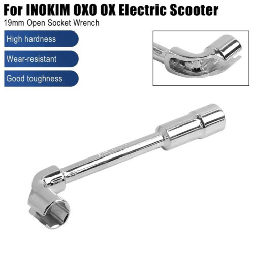 Clé à douille plate en L de 19 mm pour scooter électrique INOKIM OXO OX (X1665) pour la fixation de l'écrou du moteur SH2401159-07