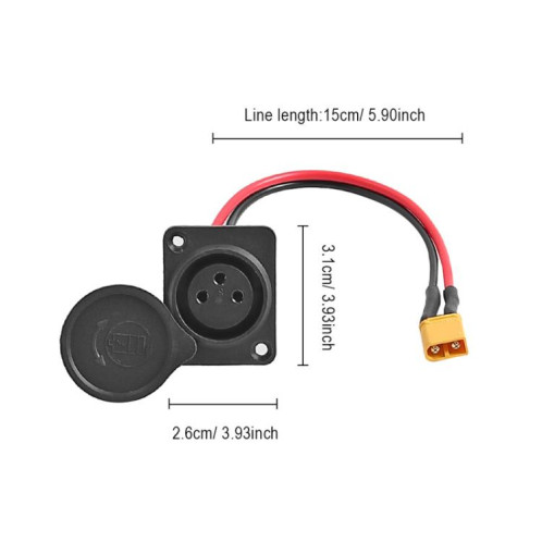Prise de charge XLR 3 broches pour scooter électrique INOKIM OXO OX X1673 SH25011613-06