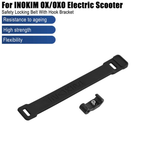 Sangle de sécurité verrouillable pour trottinette électrique INOKIM OXO OX X1659, avec crochet de fixation, sangle en caoutchouc pliable et enroulable SH3801722-08
