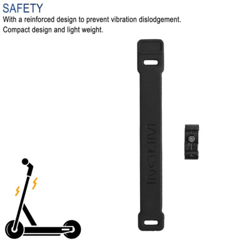 Sangle de sécurité verrouillable pour trottinette électrique INOKIM OXO OX X1659, avec crochet de fixation, sangle en caoutchouc pliable et enroulable SH3801722-08