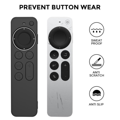 Étui de protection en silicone pour télécommande Apple TV Siri 2/3 AhaStyle PT167 (noir) SA901B1667-08