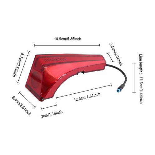 Feu arrière décoratif à LED X1666 pour scooter électrique INOKIM OXO OX, lampe d'avertissement de sécurité, pièces de rechange SH000192-08