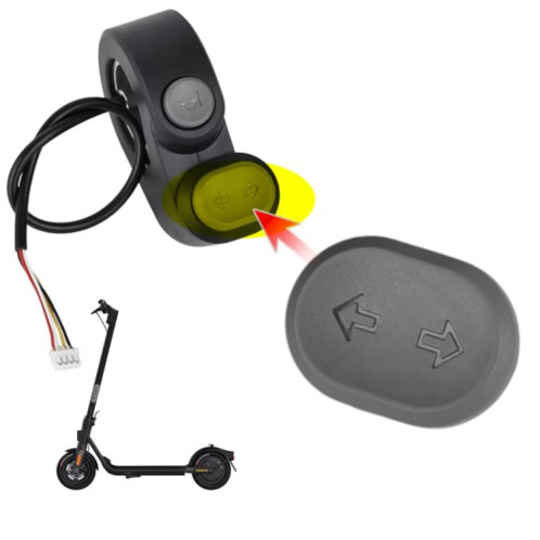 Interrupteur de clignotant pour trottinette électrique Ninebot G2 MAX 2 F2 PRO – Interrupteur de commande d'éclairage LED de remplacement (noir) SH201A694-08