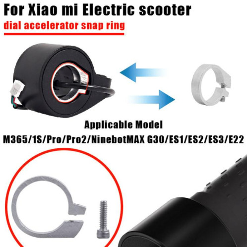 Lot de 2 anneaux d'accélérateur pour Xiaomi M365/1S/Pro/Pro 2/Ninebot MAX G30/ES1/ES2/ES3/E22 (blanc) SH501A1854-07