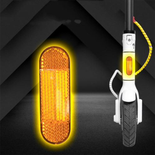 Autocollant réfléchissant de sécurité pour tube avant de trottinette électrique Xiaomi M365/1S/Pro/Pro 2 (jaune) SH101A733-07