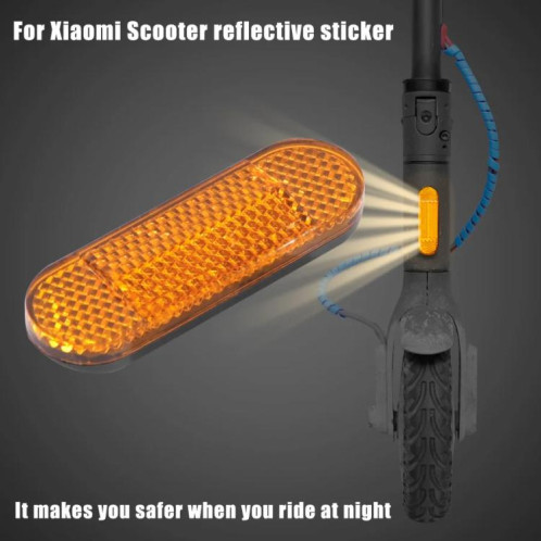 Autocollant réfléchissant de sécurité pour tube avant de trottinette électrique Xiaomi M365/1S/Pro/Pro 2 (jaune) SH101A733-07