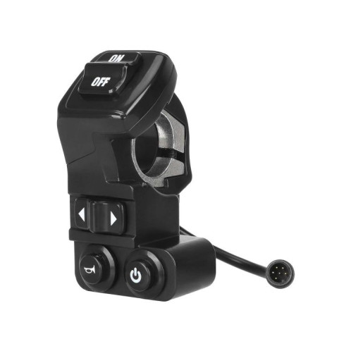 Interrupteur de guidon de scooter KuKirin G2 Pro/G2 Max, 4 en 1, 6 cœurs, étanche, avec clignotant, klaxon, phare et bouton d'alimentation SH03191925-05