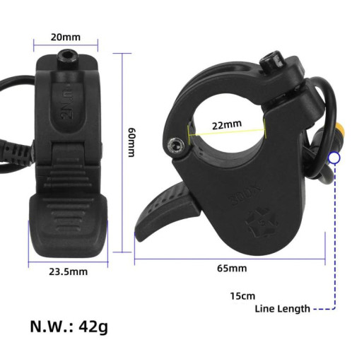 Accélérateur de pouce étanche pour scooter électrique Kukirin G3 Pro avec connecteur à 3 broches SH03291683-06