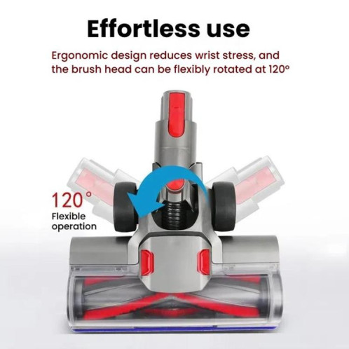 Pour aspirateurs Dyson V7/V8/V10/V11, tête de brosse motorisée pour tapis à couple élevé avec 6 LED vertes SH04261375-07