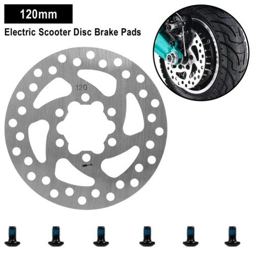 Disque de frein à disque 120 mm à 6 boulons avec vis de montage pour scooter électrique Niu KQi3 KQi2 SH04661809-05
