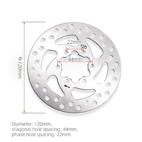 Disque de frein à disque 120 mm à 6 boulons avec vis de montage pour scooter électrique Niu KQi3 KQi2 SH04661809-05