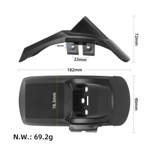 Garde-boue arrière pour scooter électrique Kukirin G2 Pro DB avec support de plaque d'immatriculation SH69011956-06