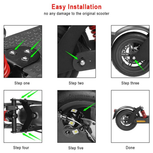 Kit de réduction des vibrations pour trottinette électrique Xiaomi Pro/Pro 2, amortisseur arrière, système de suspension, noir SH70021374-06