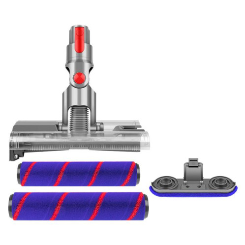 Brosse de sol en velours doux à double rouleau avec détection de poussière LED pour Dyson V7/V8/V10/V11/V15 SH0663637-06