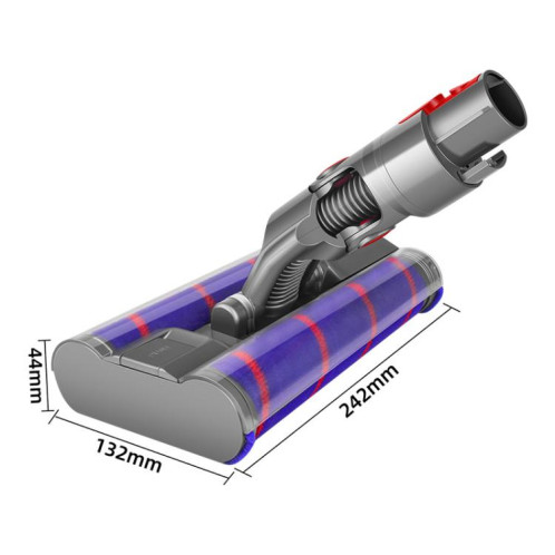 Brosse de sol en velours doux à double rouleau avec détection de poussière LED pour Dyson V7/V8/V10/V11/V15 SH0663637-06