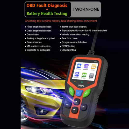 Testeur de batterie de voiture OBD 9-16 V (V321) SH501A1024-011