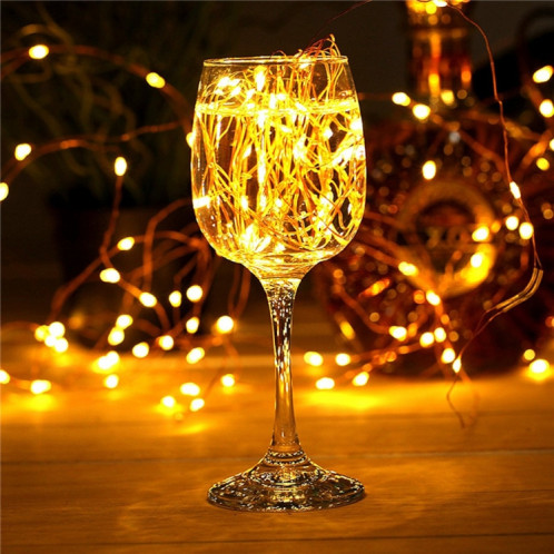 22m 200 LED à énergie solaire maison jardin fil de cuivre chaîne fée lumière extérieure fête de Noël décor bande lampe avec 8 modes (lumière blanche) SH301B1772-07