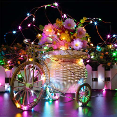 22m 200 LED à énergie solaire maison jardin fil de cuivre chaîne fée lumière extérieure fête de Noël décor bande lampe avec 8 modes (lumière blanche) SH301B1772-07