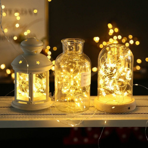22m 200 LED à énergie solaire maison jardin fil de cuivre chaîne fée lumière extérieure fête de Noël décor bande lampe avec 8 modes (lumière blanche) SH301B1772-07
