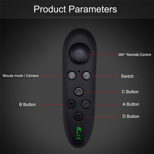 VRPARK réalité virtuelle 3D VR lunettes manette de jeu manette de jeu Bluetooth télécommande pour iPhone IOS Android téléphone Smartphone SH583A1296-010