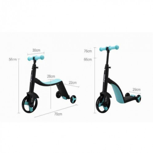 nadle FoldableTrois roues Trottinette enfant à trois modes d'équilibre (rouge) SN101A350-011