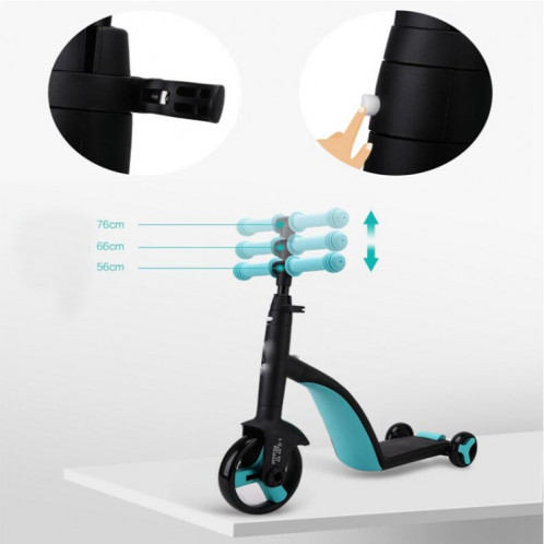 nadle FoldableTrois roues Trottinette enfant à trois modes d'équilibre (bleu) SN101B1227-011